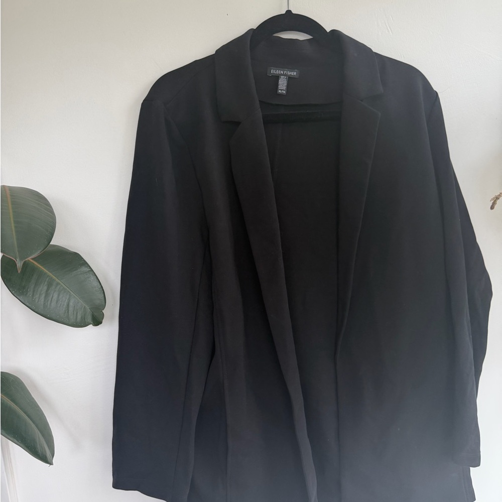 Eileen Fisher Ponte stretch Black Women's Blazer